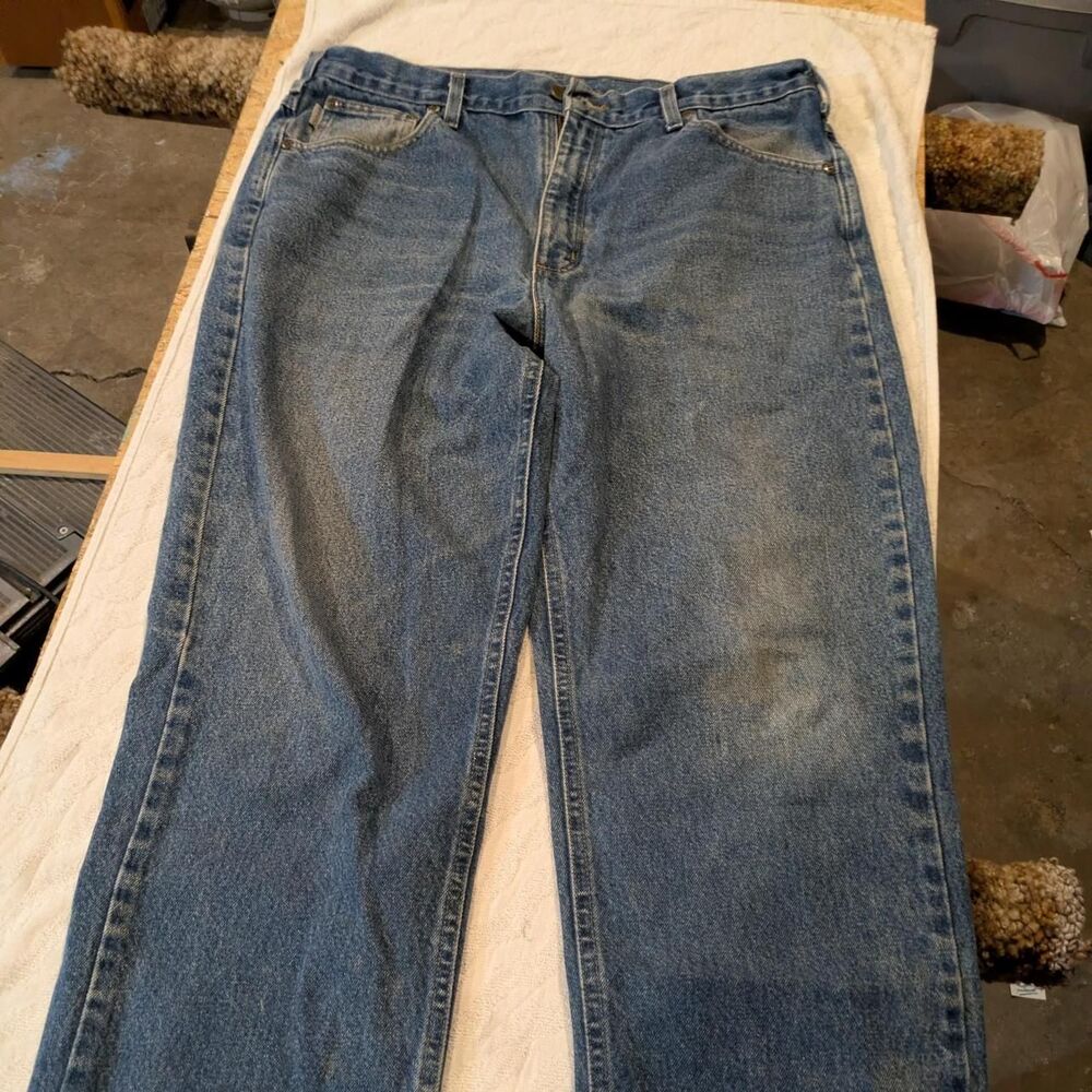 Carhartt Men's Blue and Navy Jeans